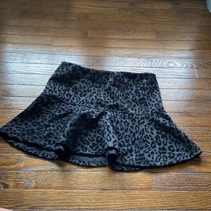 Forever 21 velvet cheetah print skirt